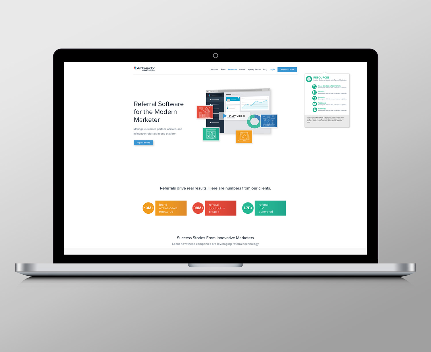 Ambassador Referral Software Website